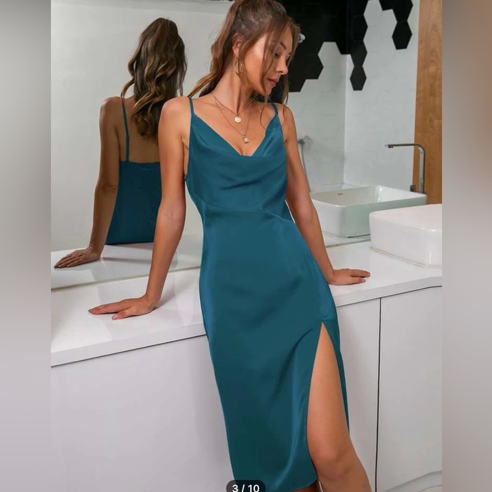 SHEIN Turquoise Dress